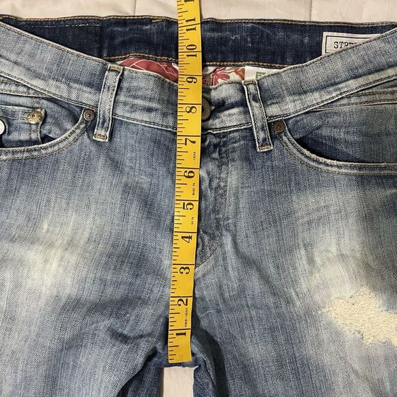 Nolita De Nimes Vintage Mid Rise Jeans 27 Blue Straight Leg Distressed S… - Picture 4 of 10